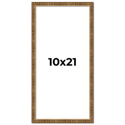10x21 Frame Gold Solid Wood Picture Frame - Complete Modern Photo