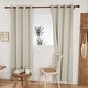 preview thumbnail 43 of 135, Deconovo Grommet Room Darkening Curtains, Set of 4 Panels 52x63 Inch - Light Beige