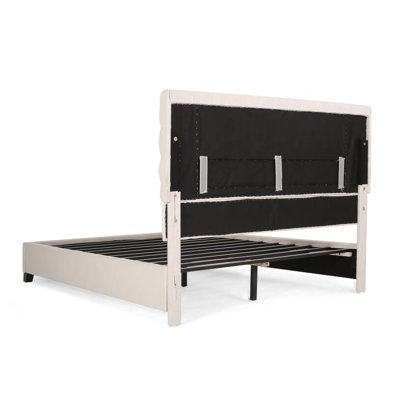 Kaelyn Upholstered Tufted Queen Bed Set by Christopher Knight Home
