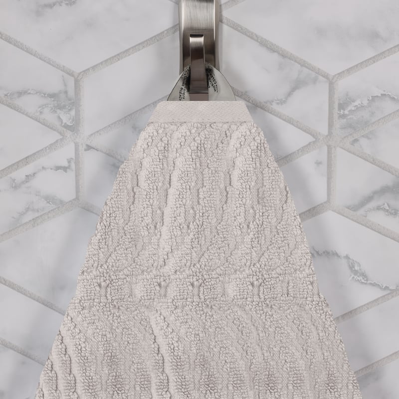 Superior Chevron Zero Twist Cotton Face Towel Washcloth Set of 12