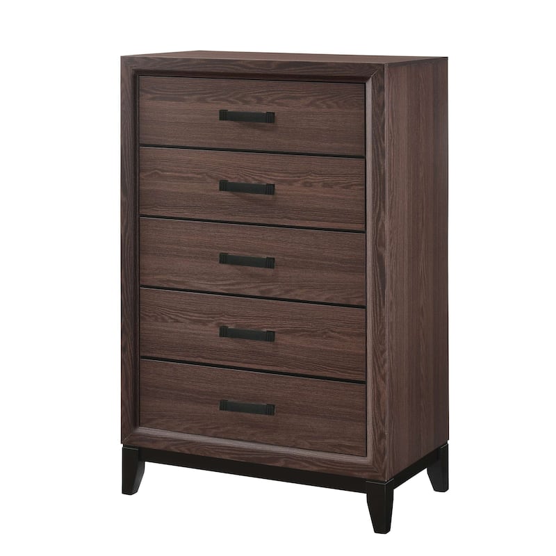 Athens Wood 5-Drawer Chest