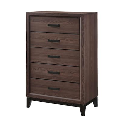 Athens Wood 5-Drawer Chest