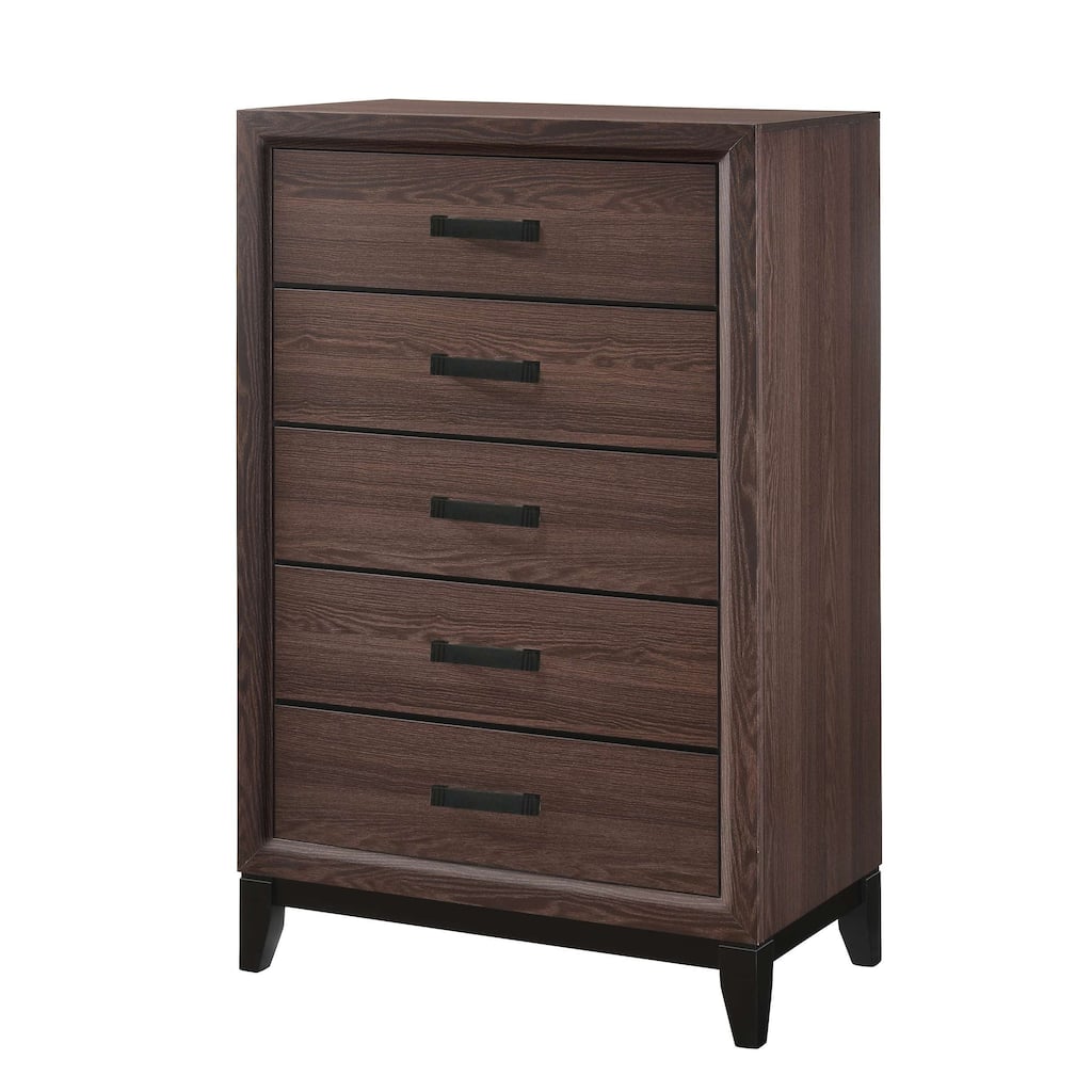 Athens Wood 5-Drawer Chest