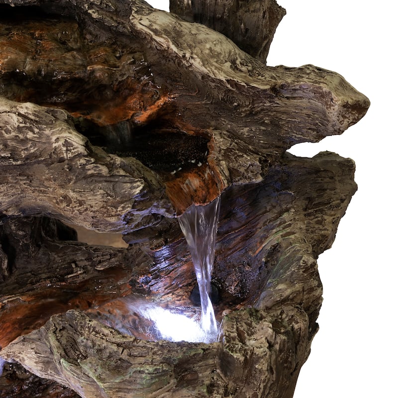 Curved Log Rainforest w/ LED light