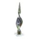preview thumbnail 7 of 6, Multi Colored Glass Swirl Abstract Decorative Sculpture with Clear Base