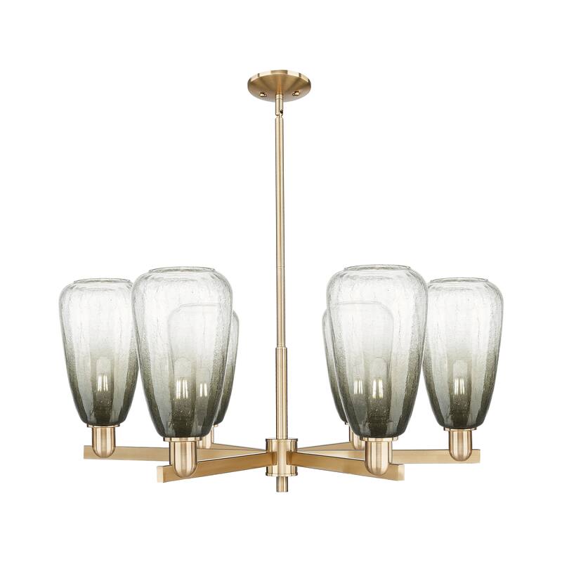 Innovations Lighting Downtown Urban - Brookhaven Almond - 6 Light 24" Stem Hung Chandelier