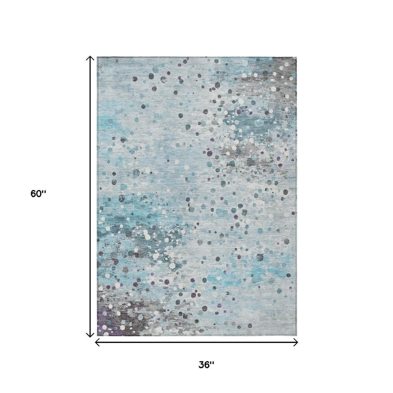 HomeRoots Abstract Transitional Rectangle Outdoor Rug