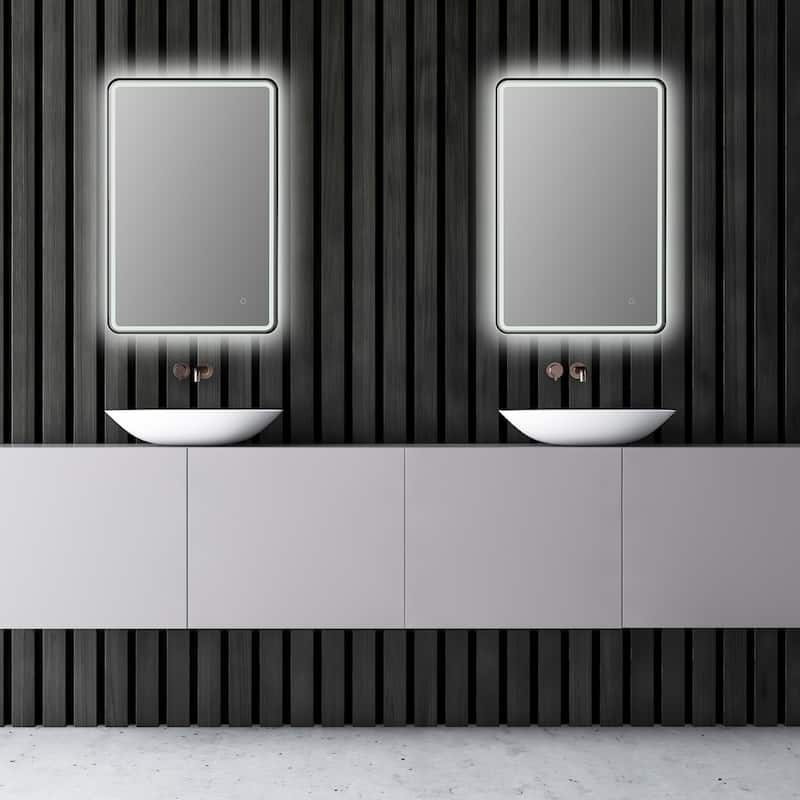 Altair Viaggi Rectangle Framed LED Lighted Wall Mirror