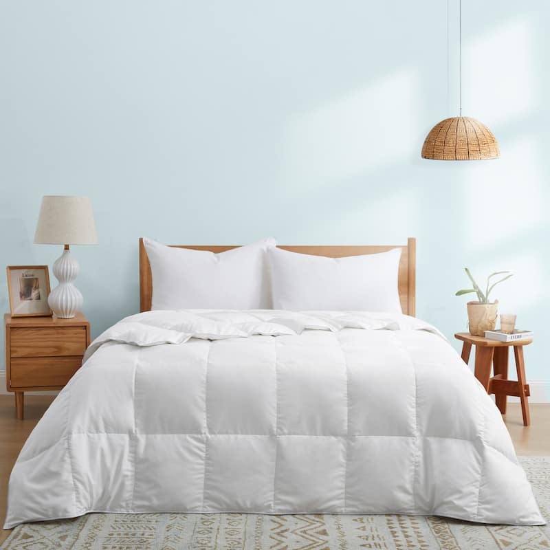 Lightweight White Feather Goose Down Duvet Comforter