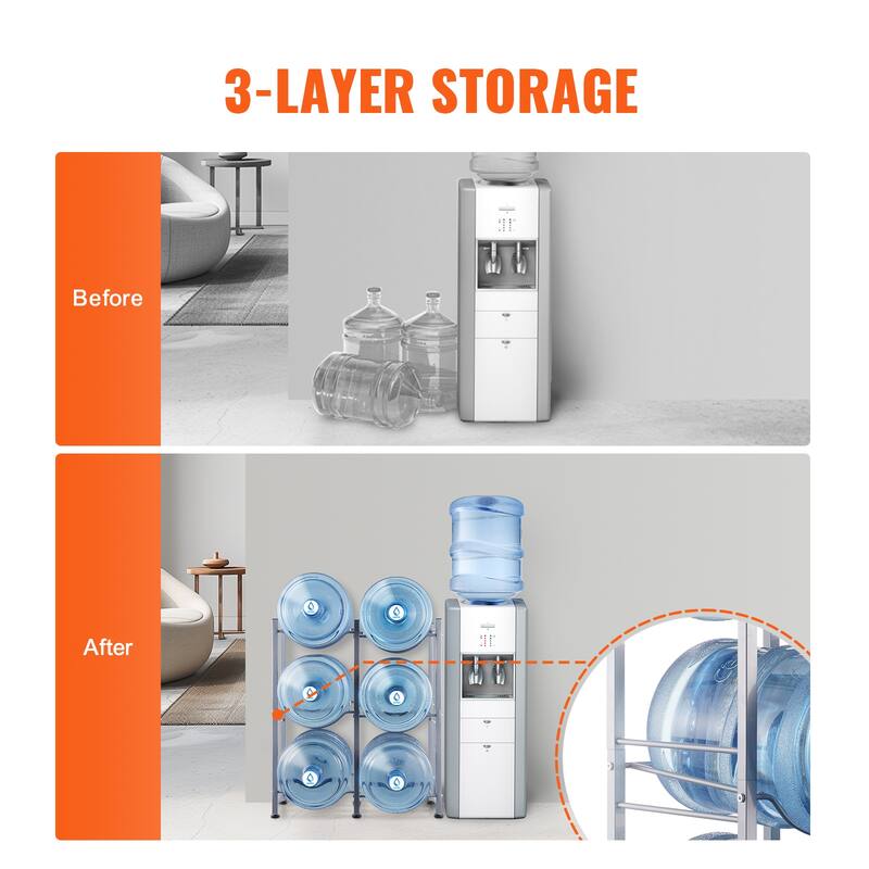 Water Jug Holder Heavy Duty Water Jug Rack for Kitchen, Office, Living Room
