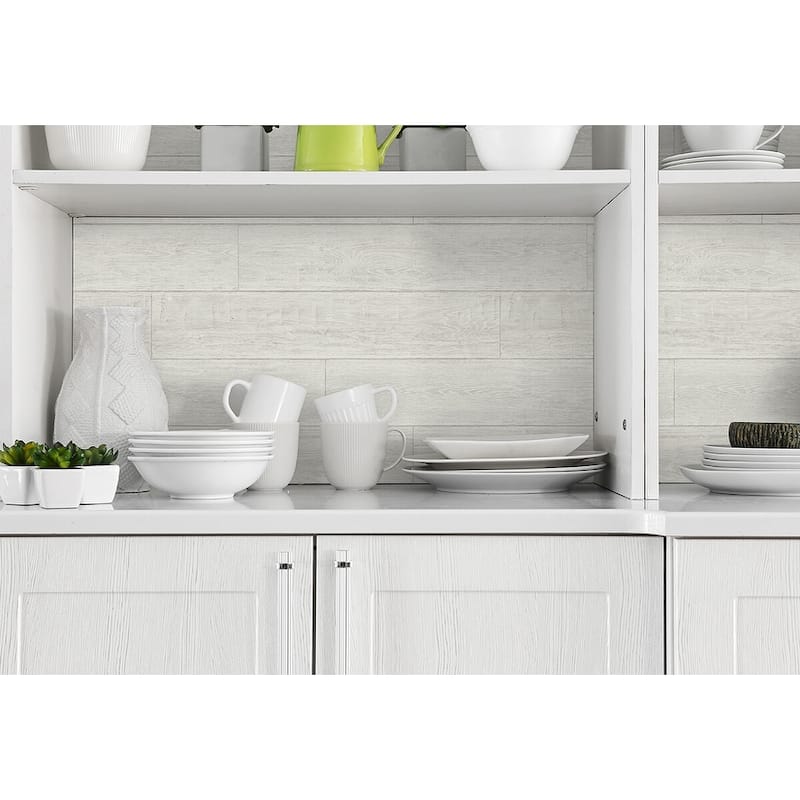 Luxe Haven Rustic Shiplap Peel and Stick Wallpaper