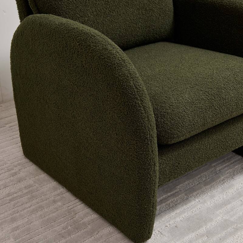 Modern Sherpa Upholstered Accent Chair Armchair for Office