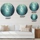 preview thumbnail 4 of 7, Designart 'Fall Forest Path with Green Light' Oversized Traditional Wall CLock