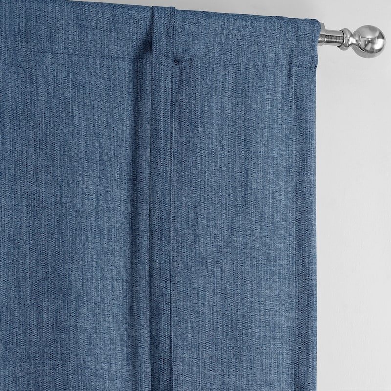 Exclusive Fabrics Faux Linen Room Darkening Tie-Up Window Shade (1 Panel)