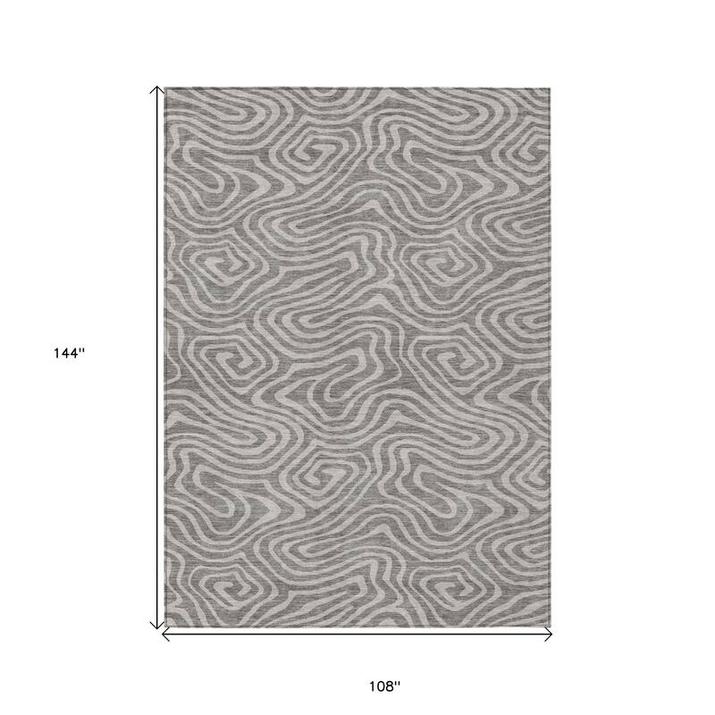 HomeRoots Abstract Transitional Rectangle Outdoor Rug