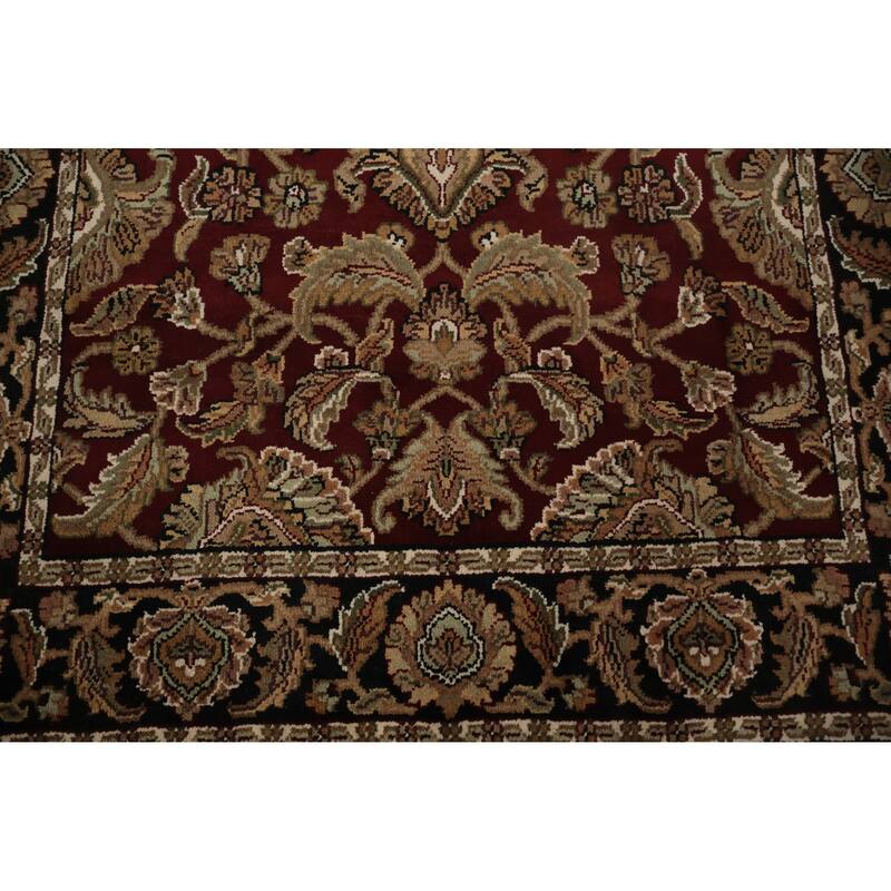Hand Knotted Oriental 100% Wool Carpet Traditional Floral Red Agra Area Rug - 6' 1'' X 4' 0''