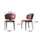 preview thumbnail 8 of 11, Modern Upholstered Leather Dining Chairs Ergonomic Kitchen Chairs with Metal Legs - 20.07"Wx18.89"Dx31.88"H