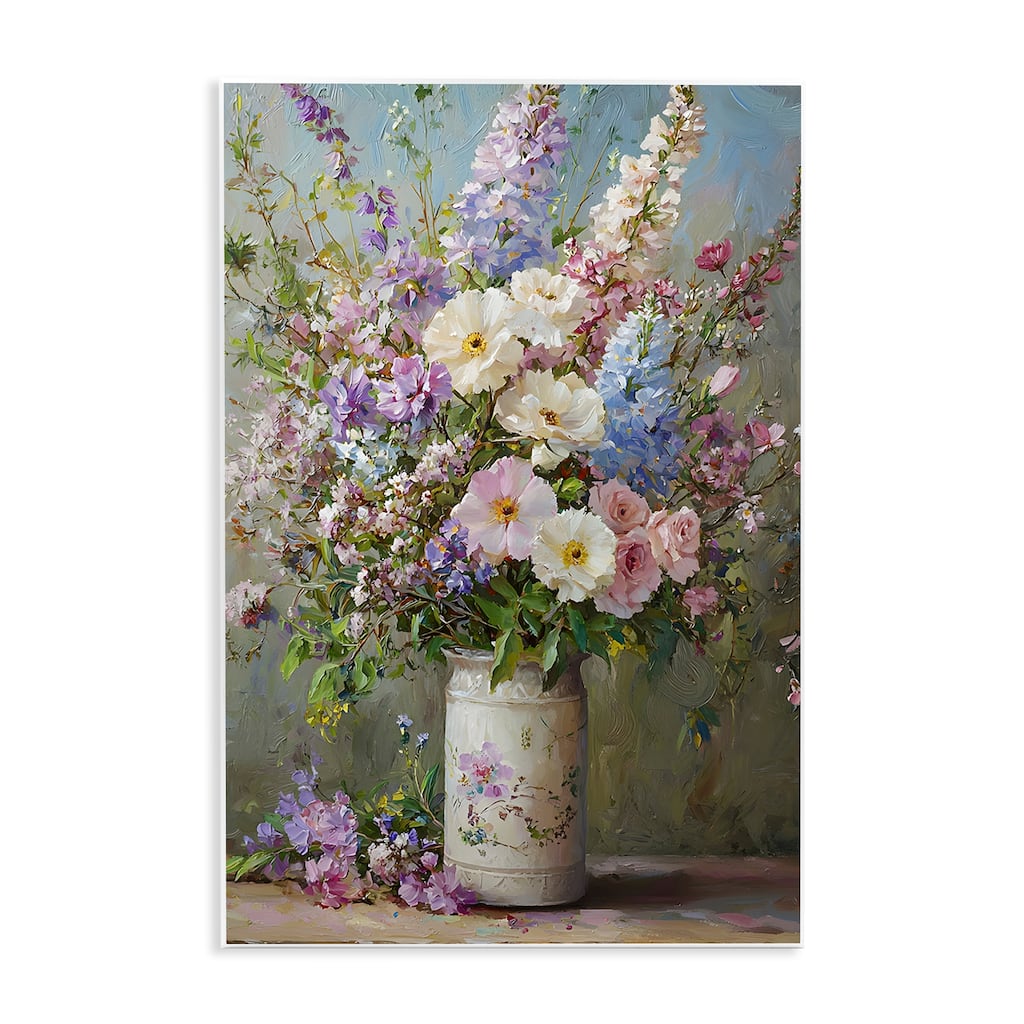 Stupell Flowers in Southern Country Vase Wall Plaque Art Design By Franklyn Gregory