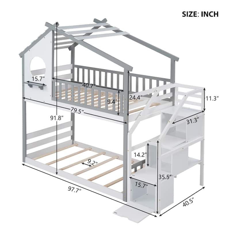 Stairway Twin-Over-Twin Bunk Bed