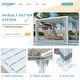preview thumbnail 129 of 188, EROMMY Outdoor Louvered Pergola Gazebo with Adjustable Aluminum Rainproof Roof