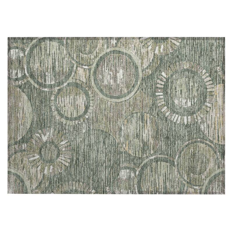 Machine Washable Indoor/ Outdoor Modern Grover Chantille Rug