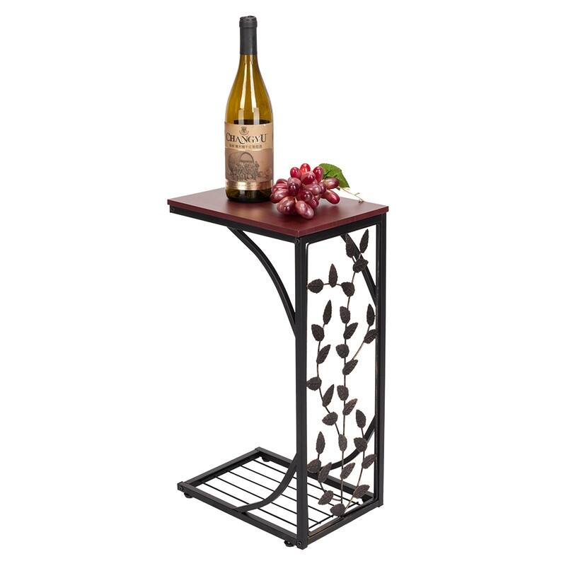 C Type Leaf Pattern Iron Side Table Coffee Table