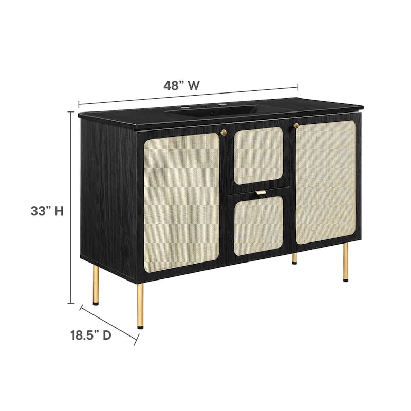 Chaucer Bathroom Vanity with Black Basin Included