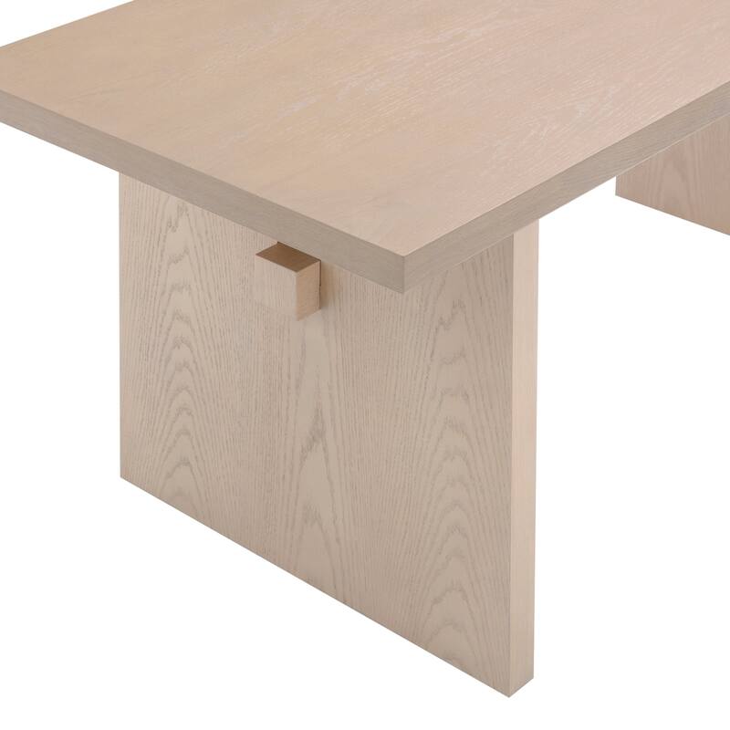 Briggs Modern Dining Table for 6, Small Rectangle Dining Table with Solid Wood Legs