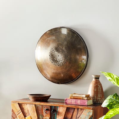Bronze Iron Eclectic Wall Decor Abstract 25 x 25 x 4