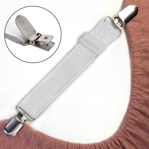 4x Fitted Bed Straps Mattress Sheet Clips L Overstock 32048180
