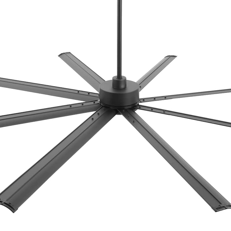 Large Industrial 84" Ceiling Fan with Remote,No Light with 8 Aluminum Blades