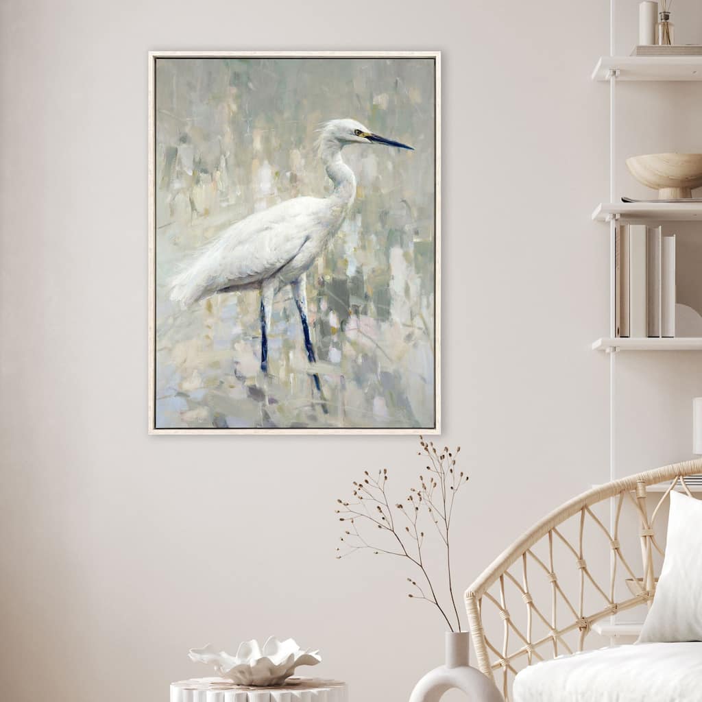 Paragon White Egret Canvas