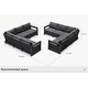 preview thumbnail 21 of 75, PURPLE LEAF Caesar Outdoor Couch with 9.6" Thick Cushion and Table for Yard Porch Deck, Grey Outdoor Patio Conversation Sets