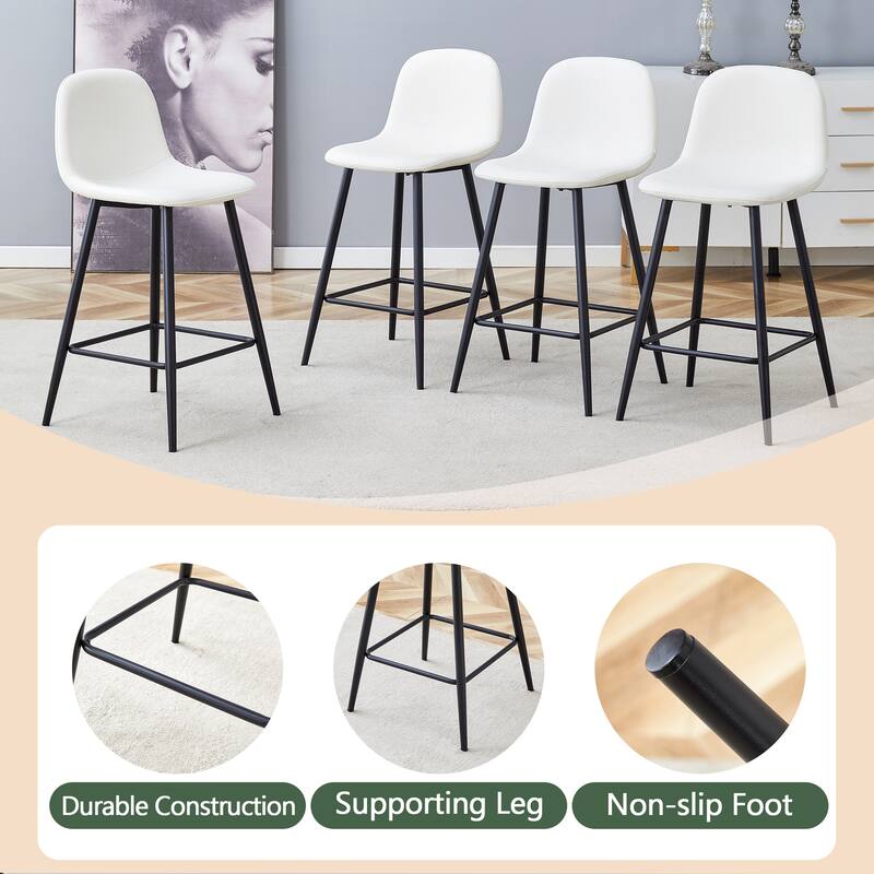 Bar Chair Set-Two Pieces, Stable Comfort.Thoughtful Design Of Rounded Backrest,Suitable For Placement In Bars
