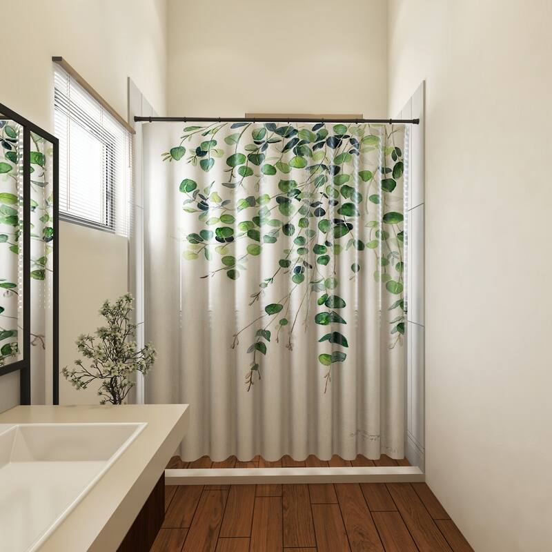 Design House Adjustable Tension Shower Rod Matte Black Shower Curtain Rod