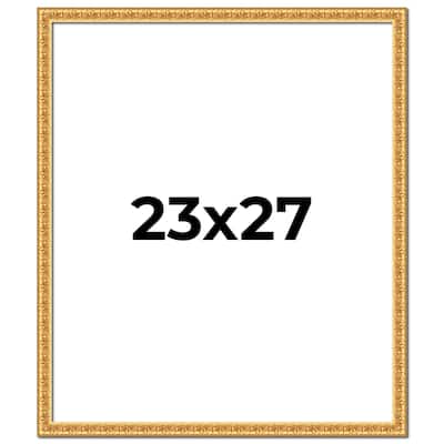 23x27 Frame Gold Real Wood Picture Frame Width 1 inches | Interior