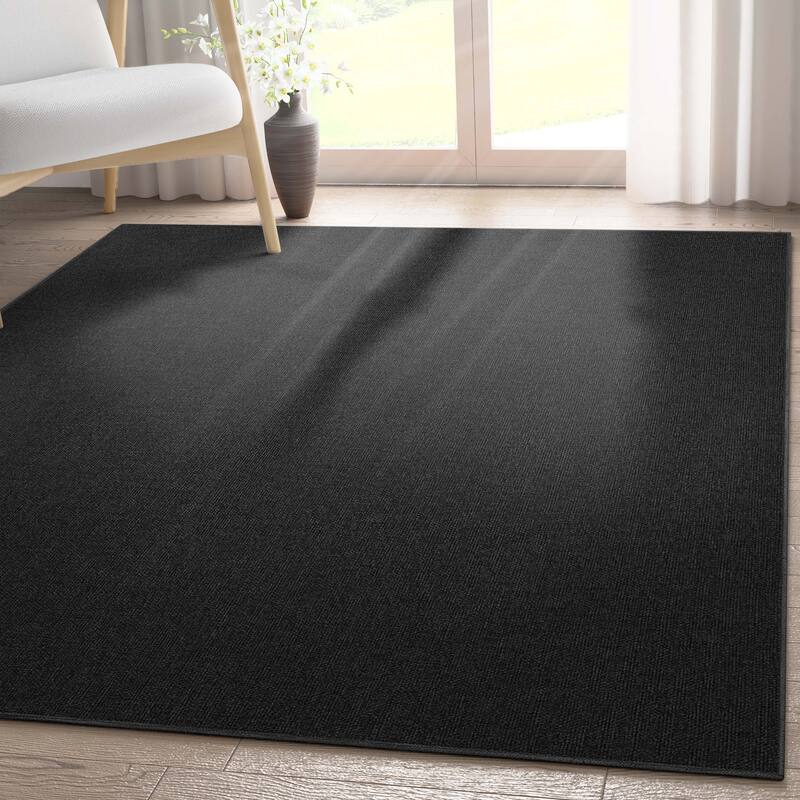 Well Woven Plain Solid Modern Flat-Weave Area Rug