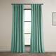 Exclusive Fabrics Heritage Plush Velvet Curtain (1 Panel) - Light Teal Green - 50 X 96