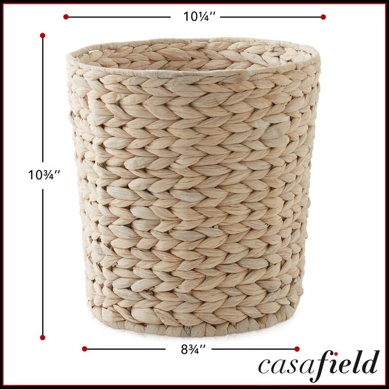 Seagrass Water Hyacinth Waste Basket Small Woven Trash Can