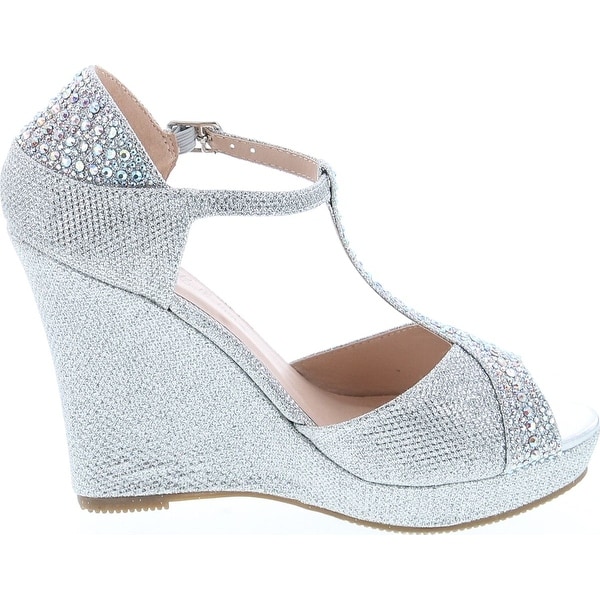 Blossom Angie 39 Silver Sparkle Women/'s Embellished Formal Heels