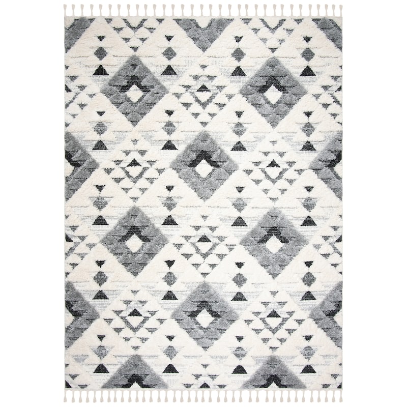 SAFAVIEH Moroccan Tassel Shag Kobi 2-inch Thick Rug