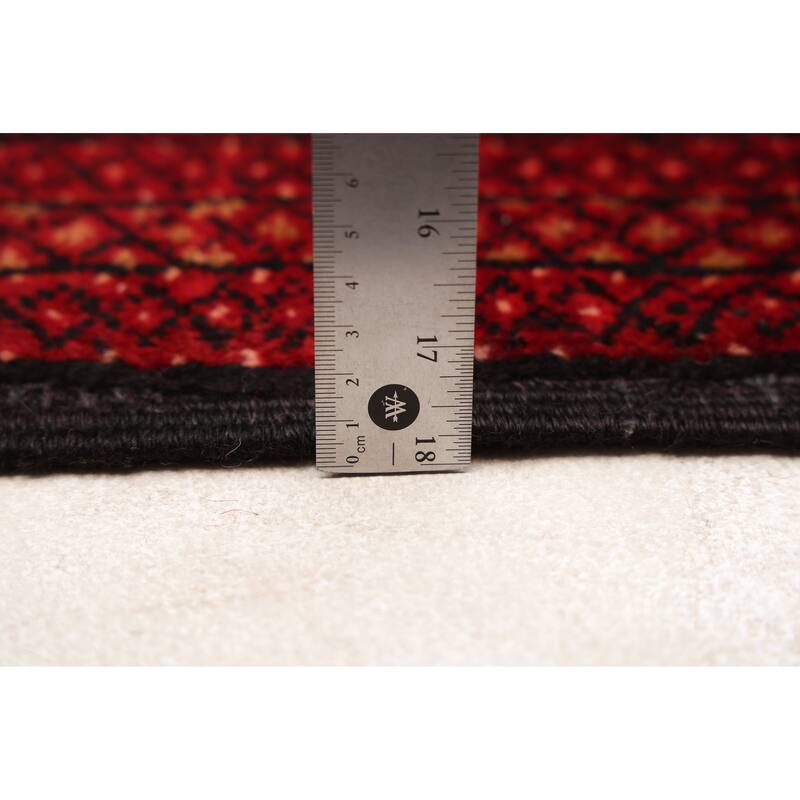 ECARPETGALLERY Hand-knotted Teimani Red Wool Rug - 3'11 x 7'3