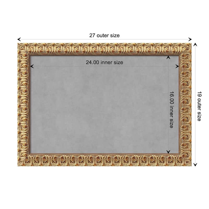 Amanti Art Florentine Gold Framed Magnetic Board - Board Size 24x16
