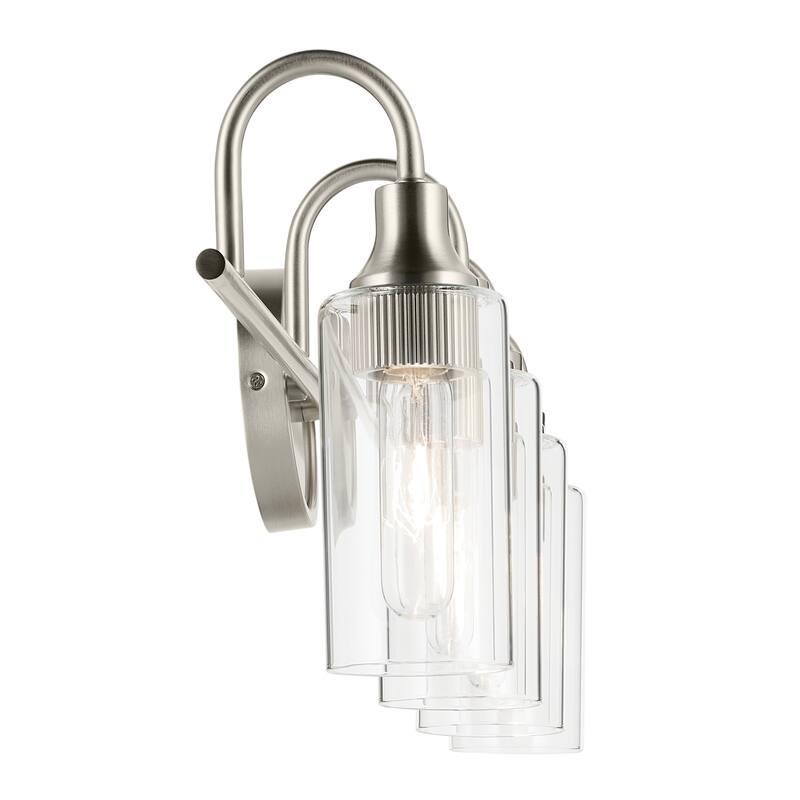 Kichler Lighting Kavi 31.5" 4-Light Vanity Light with Clear Glass in Brushed Nickel