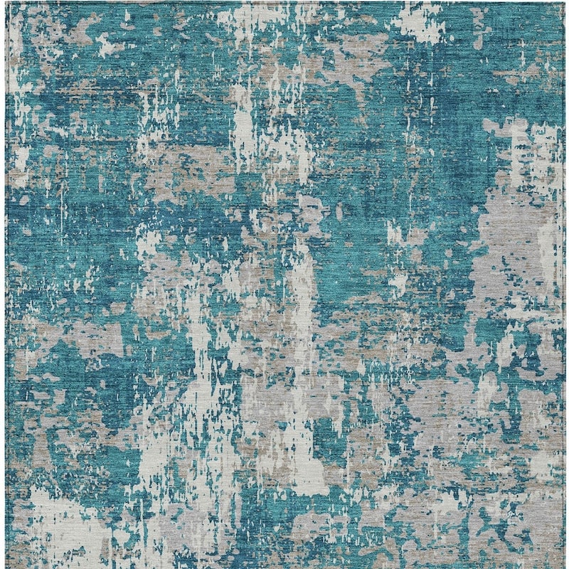 HomeRoots Abstract Transitional Rectangle Outdoor Rug