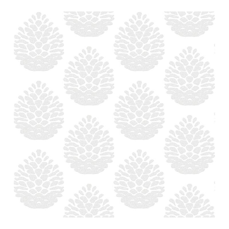 Chesapeake Totem Light Grey Pinecone Wallpaper - 20.5 x 396 x 0.025