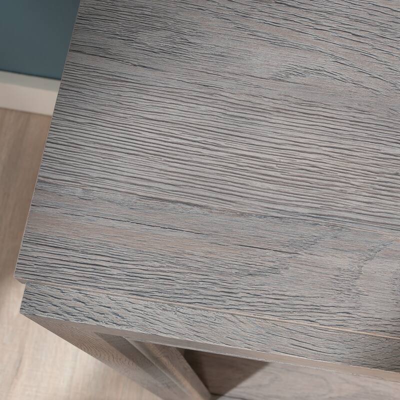 Wood Bookcase with Adjustable Shelf, Medium Gray - 29.29" W x 16.14" D x 33.07" H