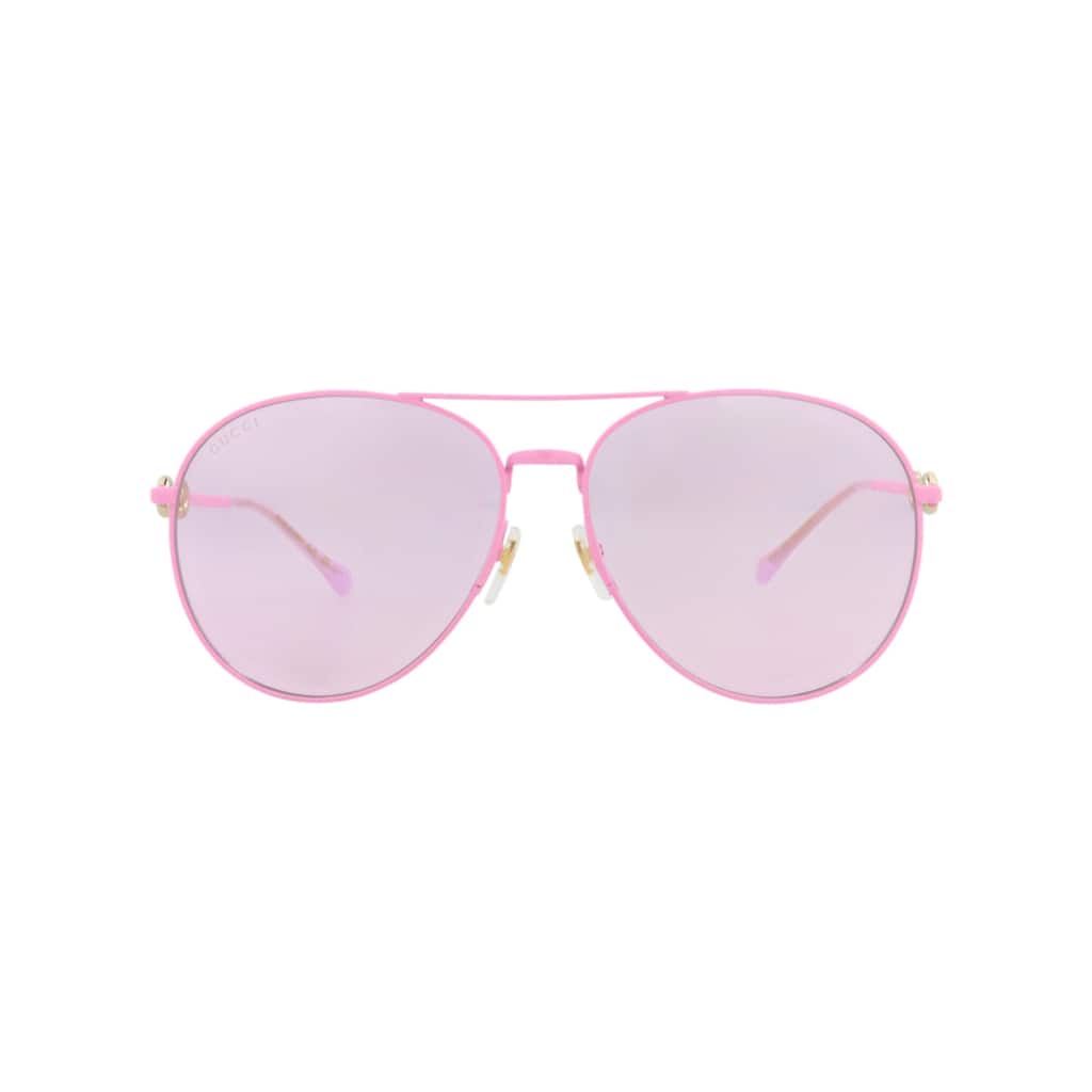 Gucci Aviator-Frame Metal Sunglasses