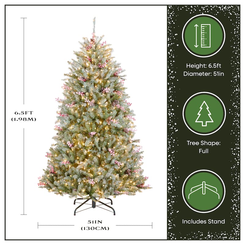 National Tree Company 6.5 ft. Dunhill Fir Tree with Clear Lights - 6.5 Foot
