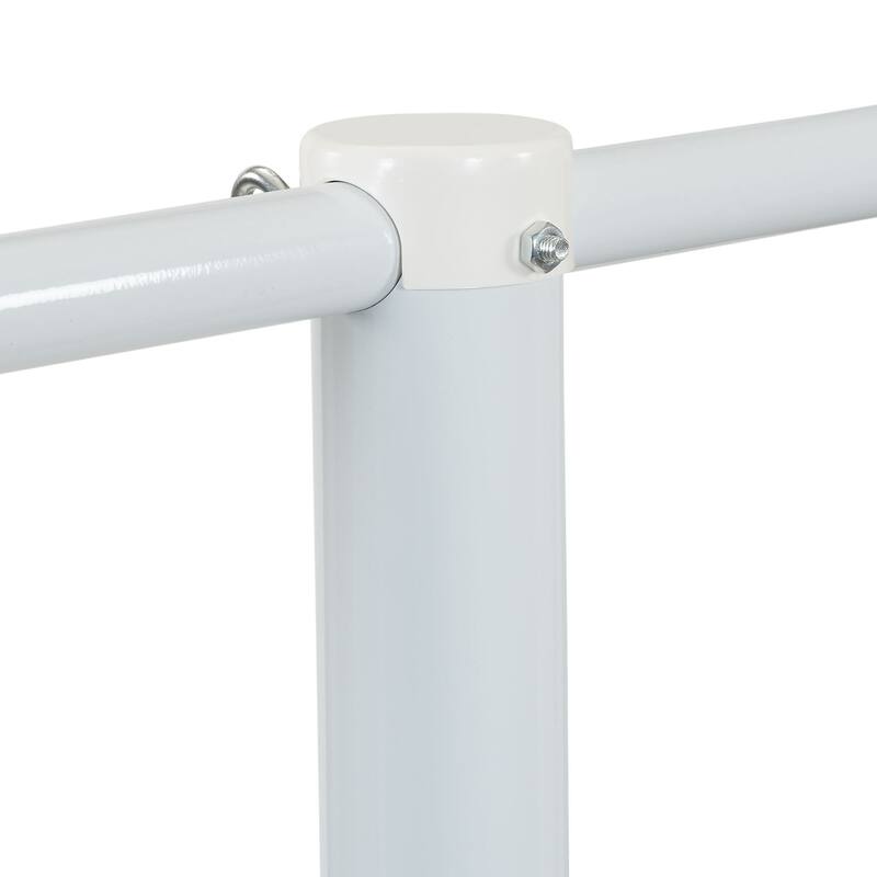 Household Essentials White Mega T-Post Assembly Clothesline Pole